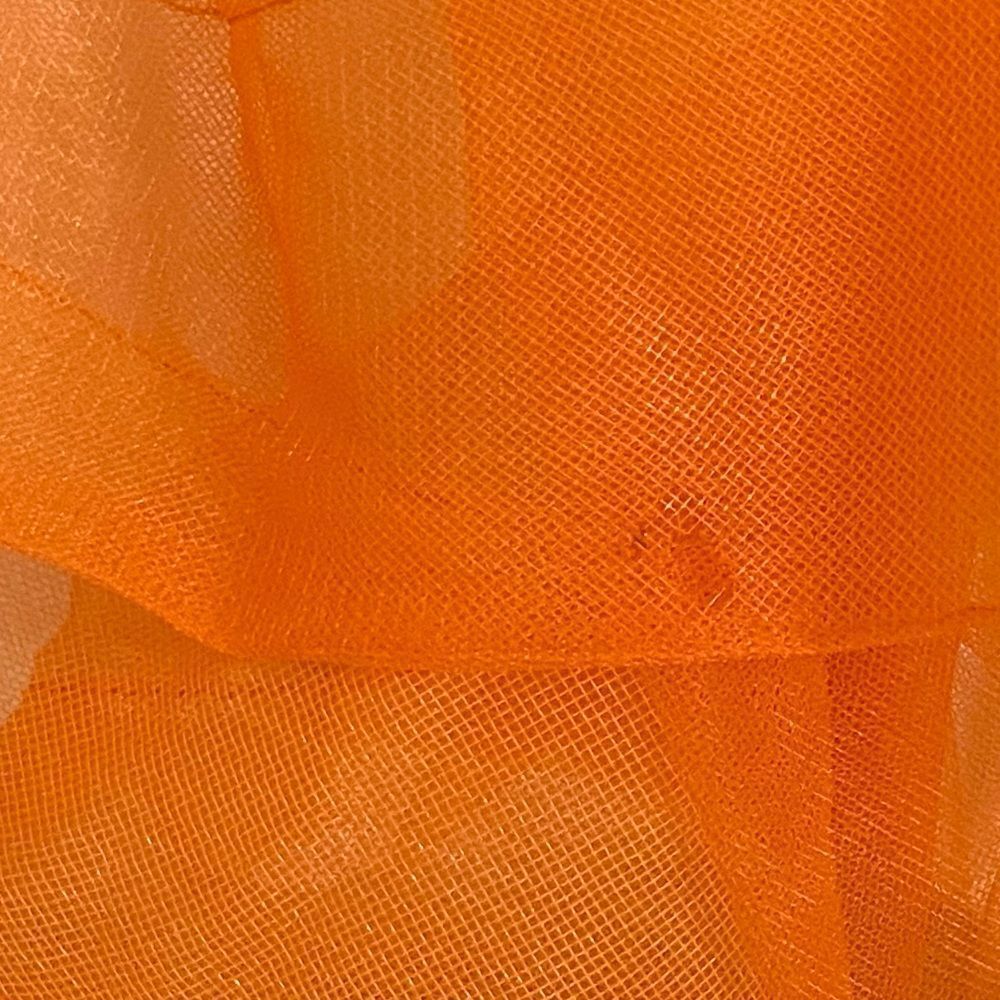 Jovani Vibrant Orange Feather-Trim Beaded Mermaid Gown - Picture 13 of 16